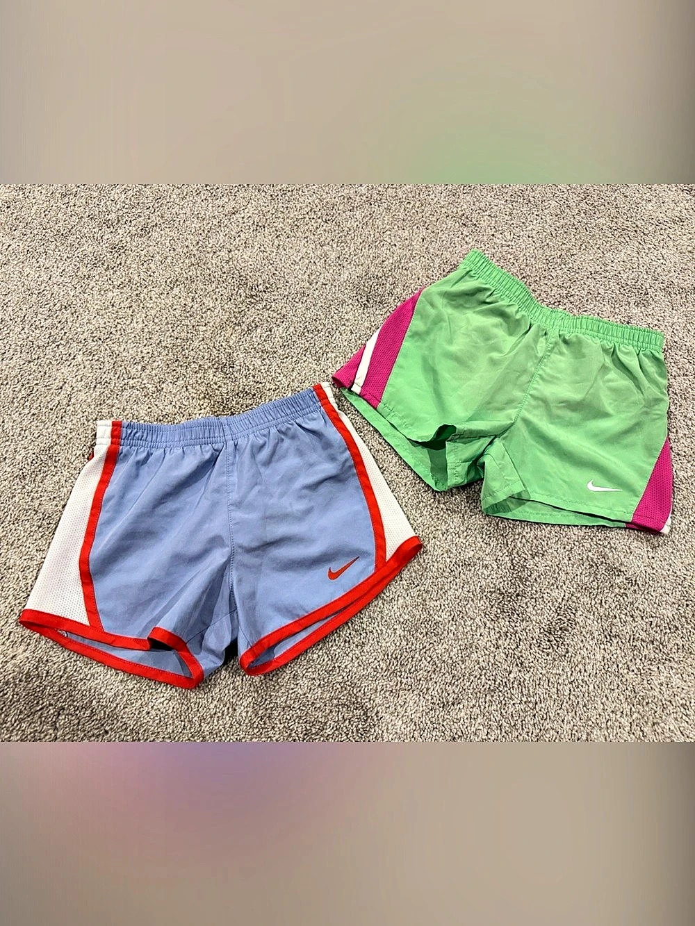 Nike Dri-FIT shorts Kids Athletic Shorts Girls 6 Green & Blue